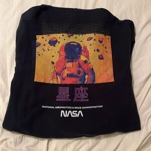 Black Men’s Nasa Hoodie - Chemistry Brand (Size Medium)